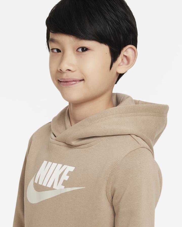 Sudadera Con Capucha Nike Sportswear Club Fleece Kids Niña Kaki | GQTYX-9815