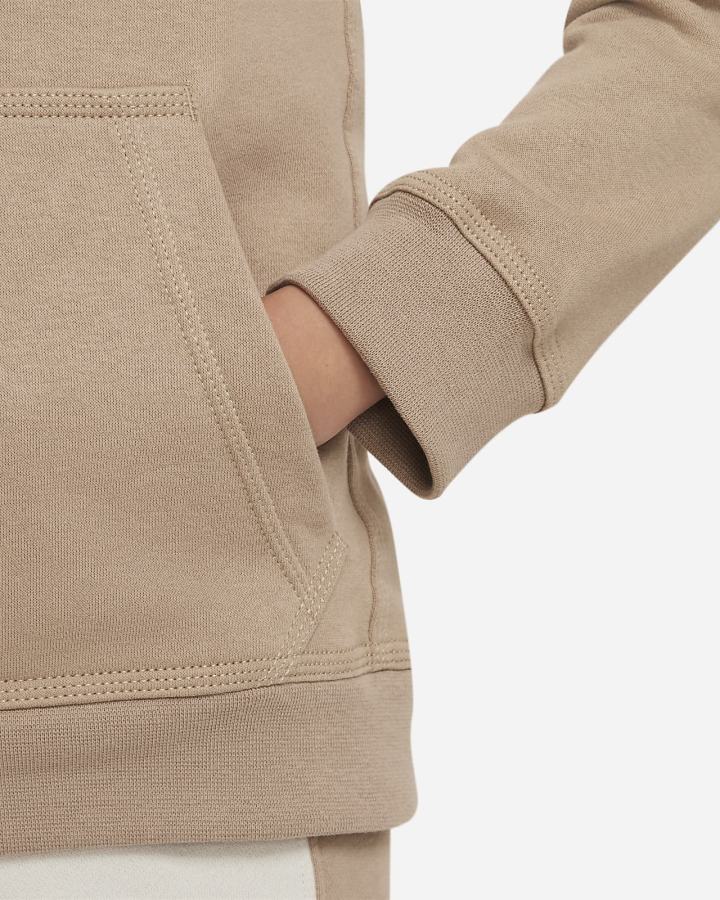Sudadera Con Capucha Nike Sportswear Club Fleece Kids Niña Kaki | GQTYX-9815