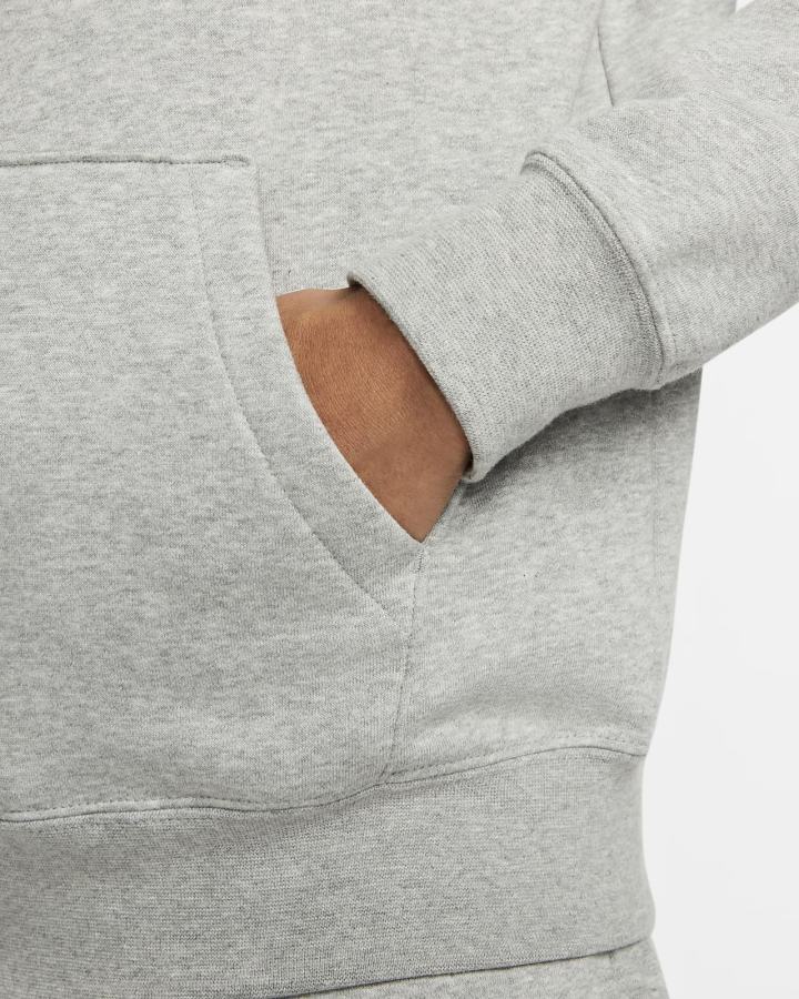 Sudadera Con Capucha Nike Sportswear Club Fleece Full-Zip Mujer Gris Oscuro Blancas | HAFJL-2368