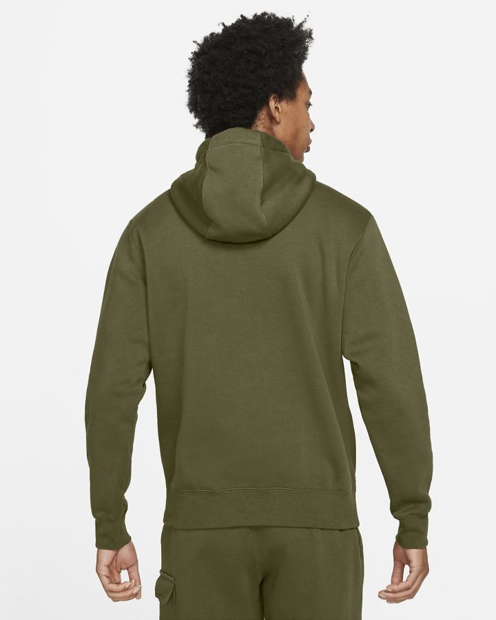 Sudadera Con Capucha Nike Sportswear Club Fleece Mujer Verde Blancas | HBGEI-2098
