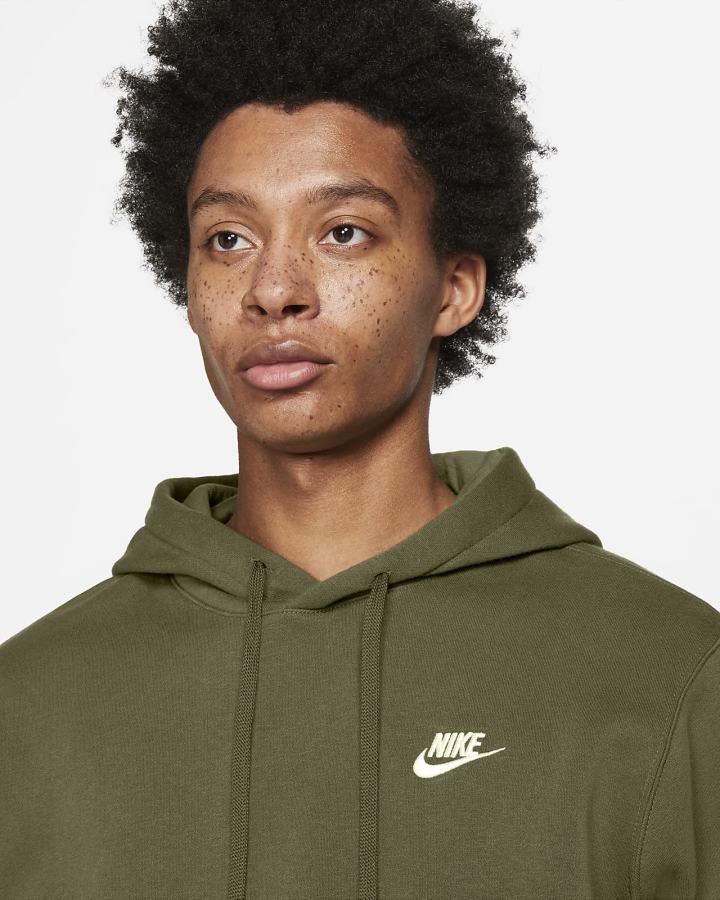 Sudadera Con Capucha Nike Sportswear Club Fleece Mujer Verde Blancas | HBGEI-2098