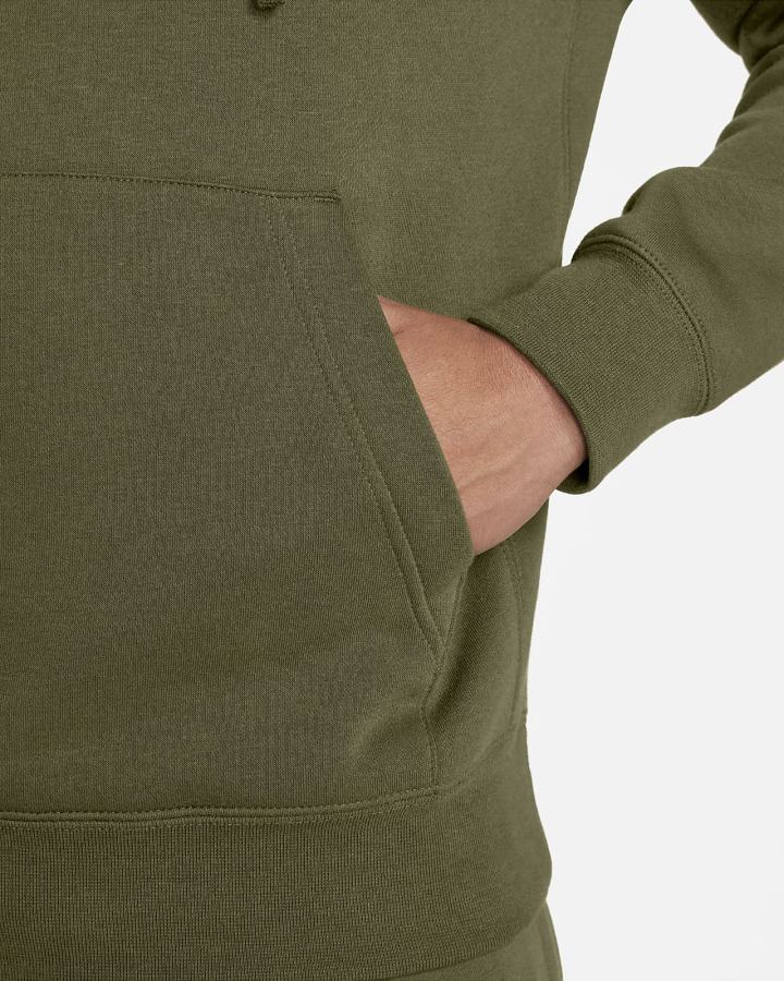 Sudadera Con Capucha Nike Sportswear Club Fleece Mujer Verde Blancas | HBGEI-2098