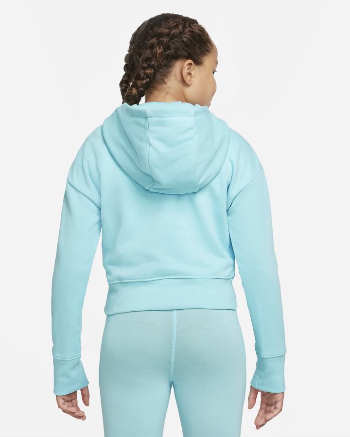 Sudadera Con Capucha Nike Sportswear Club Kids French Terry Cropped (Extended Size) Niña Blancas | HCUVM-3785