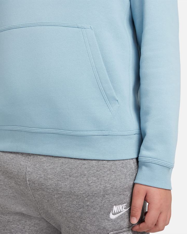 Sudadera Con Capucha Nike Sportswear Club Kids Niño Azules Blancas | HDANS-7230