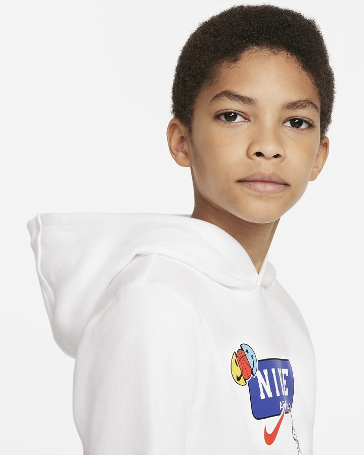 Sudadera Con Capucha Nike Sportswear Club Kids Niño Blancas | HGAOP-5873