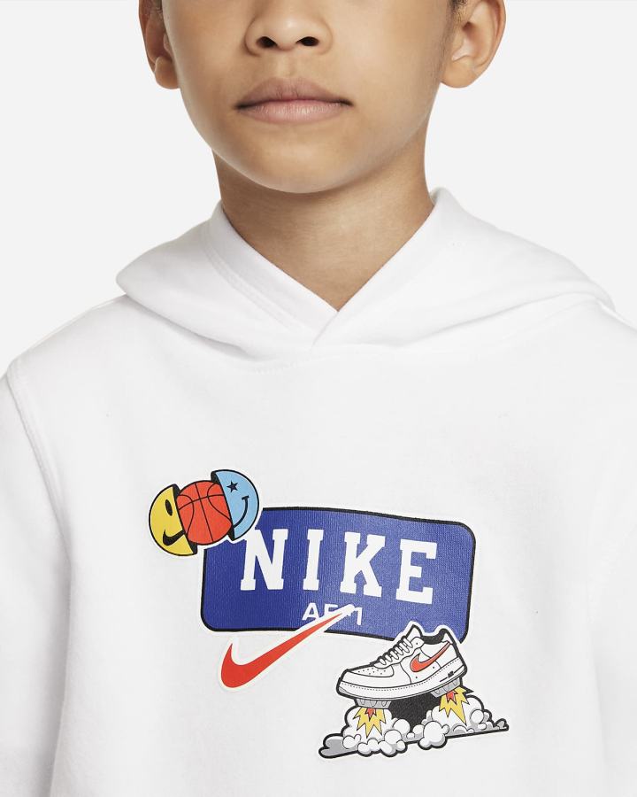 Sudadera Con Capucha Nike Sportswear Club Kids Niño Blancas | HGAOP-5873