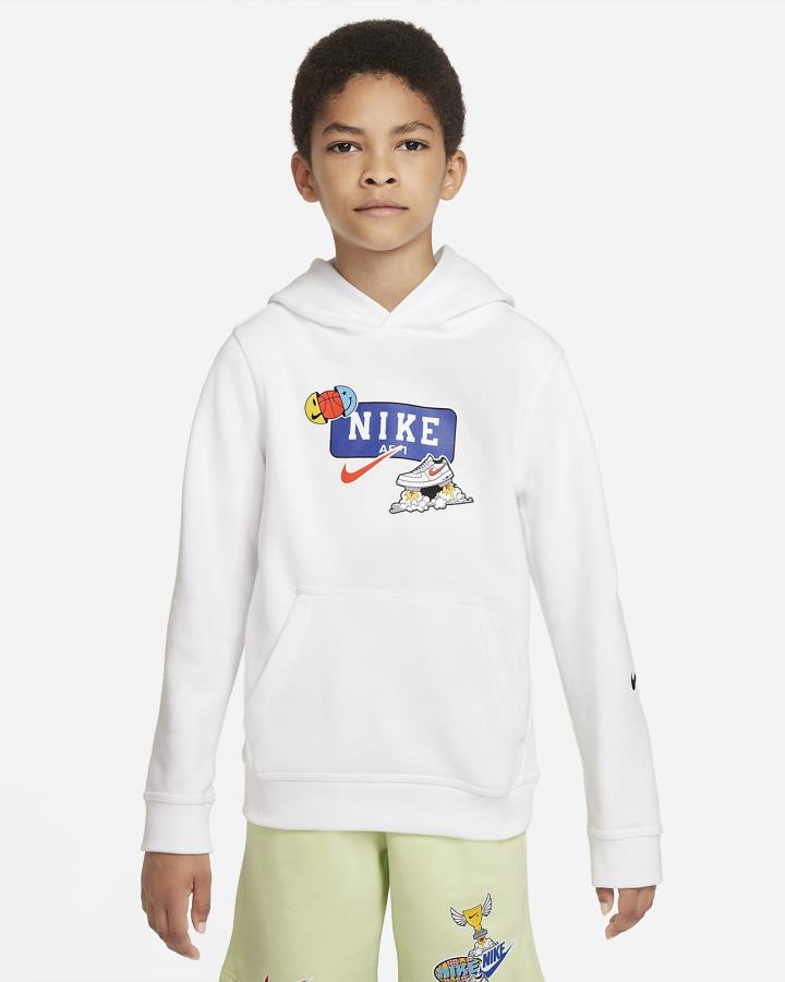 Sudadera Con Capucha Nike Sportswear Club Kids Niño Blancas | HGAOP-5873