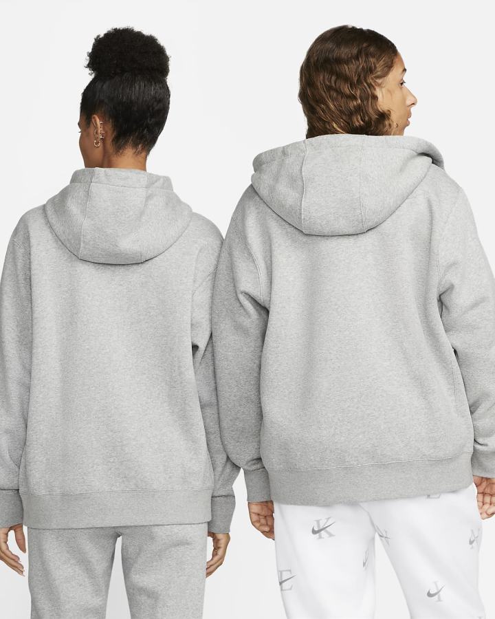 Sudadera Con Capucha Nike Sportswear Club Fleece Full-Zip Hombre Gris Plateadas Blancas | HKJBP-5986