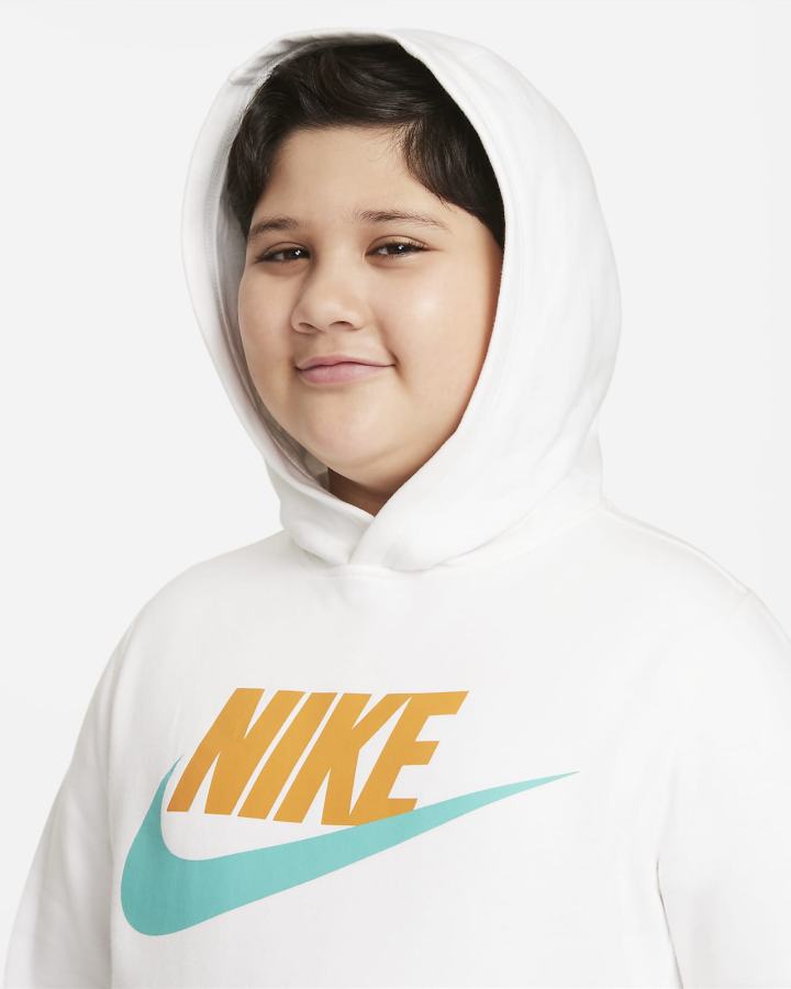 Sudadera Con Capucha Nike Sportswear Club Fleece Kids Niña Blancas Amarillo Oscuro | HWEKP-9703