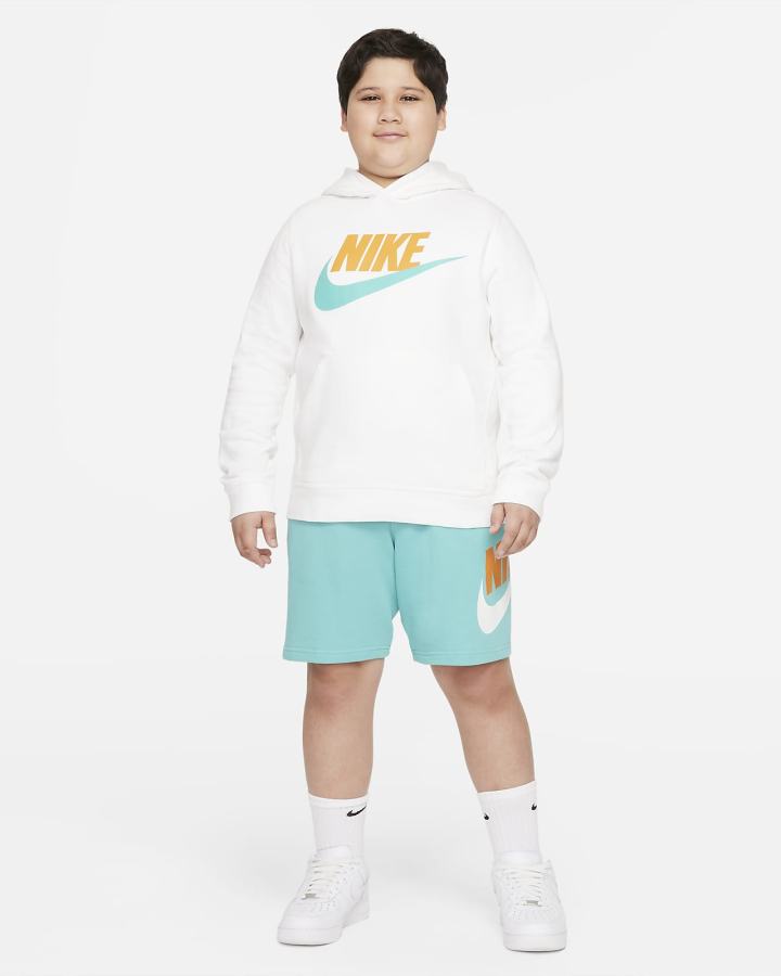 Sudadera Con Capucha Nike Sportswear Club Fleece Kids Niña Blancas Amarillo Oscuro | HWEKP-9703