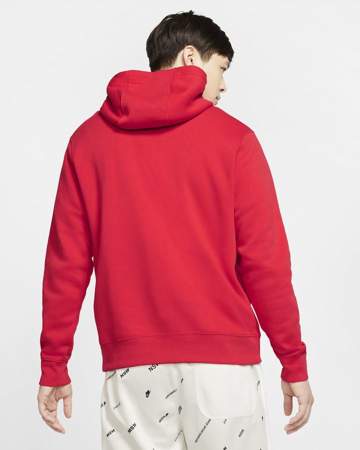 Sudadera Con Capucha Nike Sportswear Club Fleece Mujer Rojas Blancas | IJKLS-1706