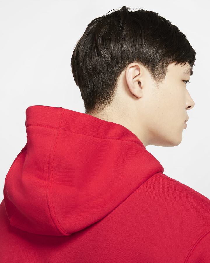 Sudadera Con Capucha Nike Sportswear Club Fleece Mujer Rojas Blancas | IJKLS-1706