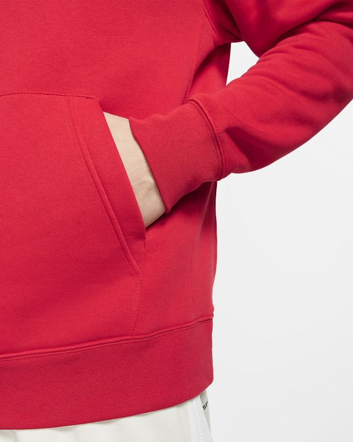 Sudadera Con Capucha Nike Sportswear Club Fleece Mujer Rojas Blancas | IJKLS-1706