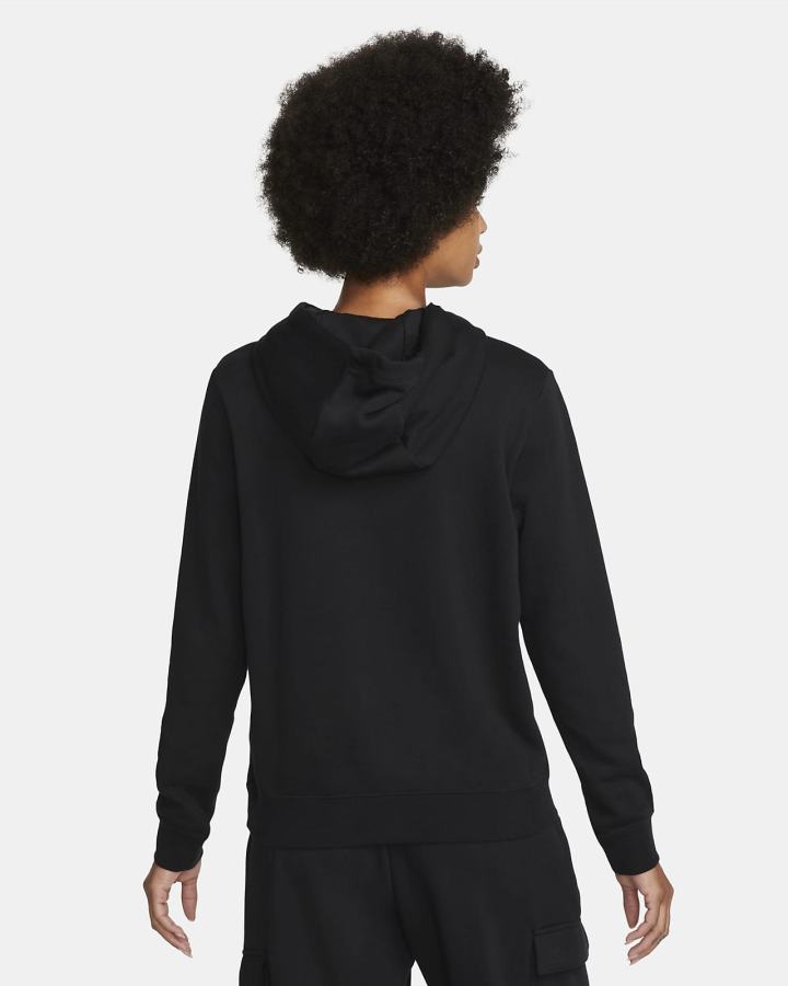 Sudadera Con Capucha Nike Sportswear Club Fleece Mujer Negras Blancas | IMOXY-7102