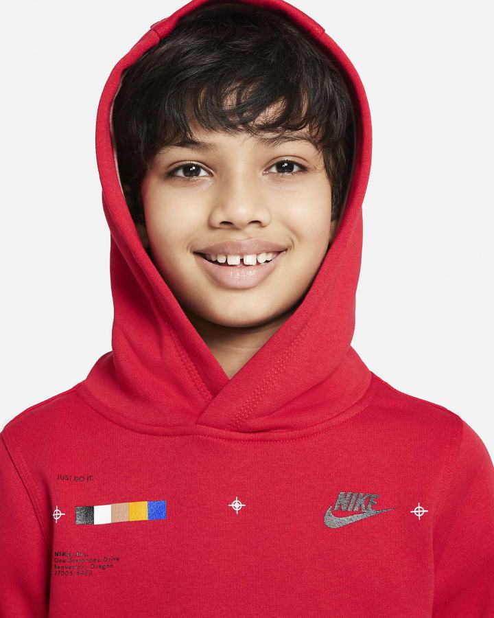 Sudadera Con Capucha Nike Sportswear Club Kids Niño Rojas | JLUSF-2964