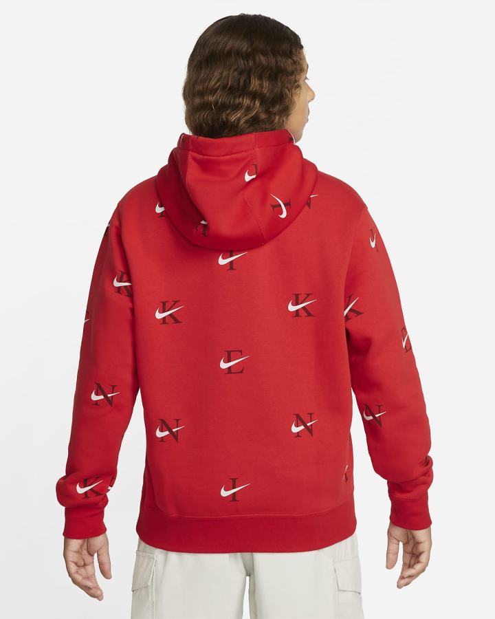 Sudadera Con Capucha Nike Sportswear Club Hombre Rojas Gris | JNKWU-4903