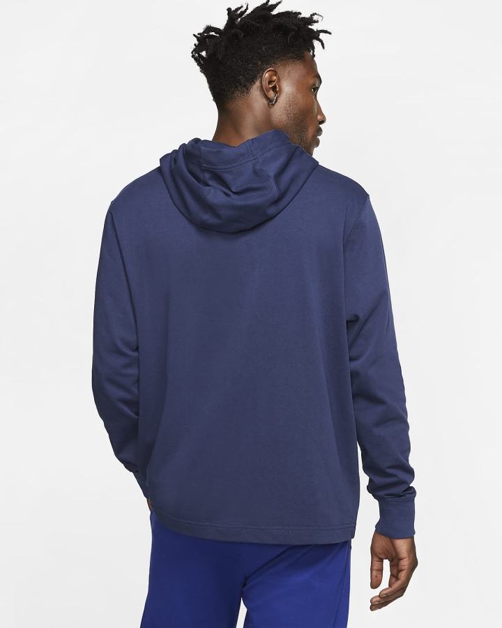 Sudadera Con Capucha Nike Sportswear Club Hombre Azul Marino Blancas | JONMH-9536