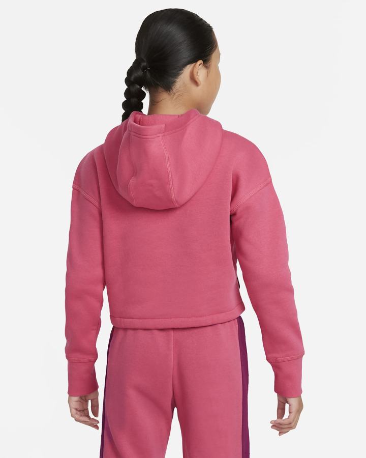 Sudadera Con Capucha Nike Sportswear Club Fleece Icon Clash Kids Niña Rosas Burdeos | JQVGD-9182
