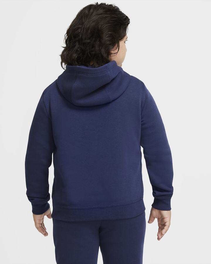 Sudadera Con Capucha Nike Sportswear Club Kids Niño Azul Marino Blancas | KYAWR-0179