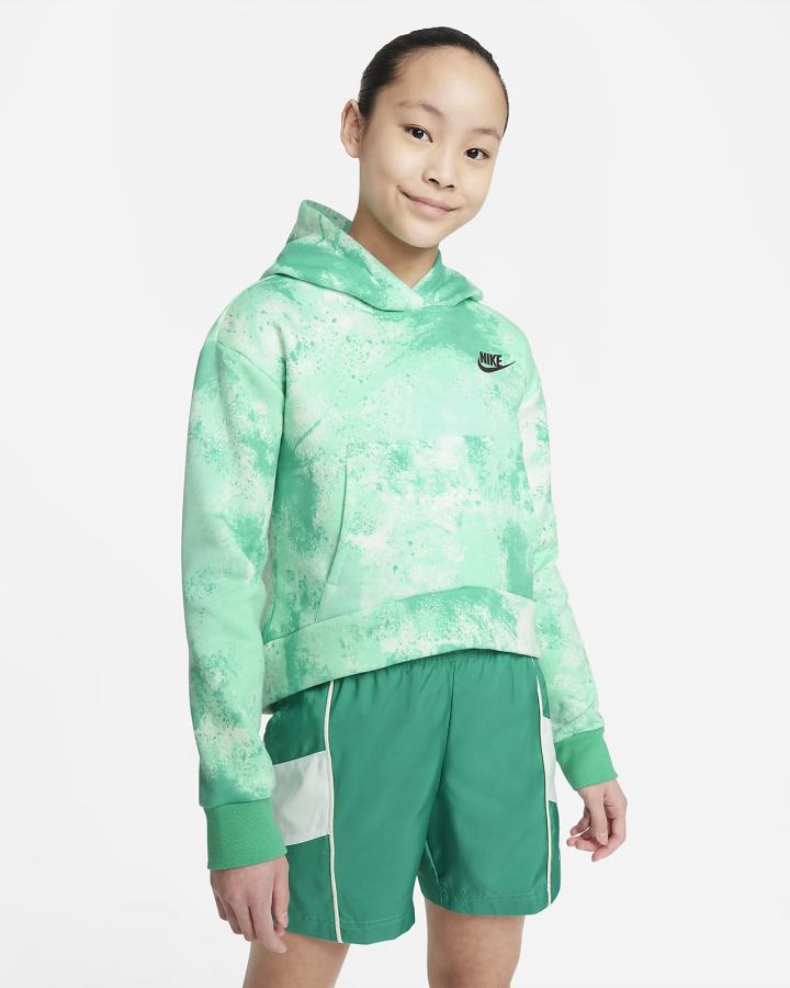 Sudadera Con Capucha Nike Sportswear Club Kids Niña Verde | LDPNG-7326