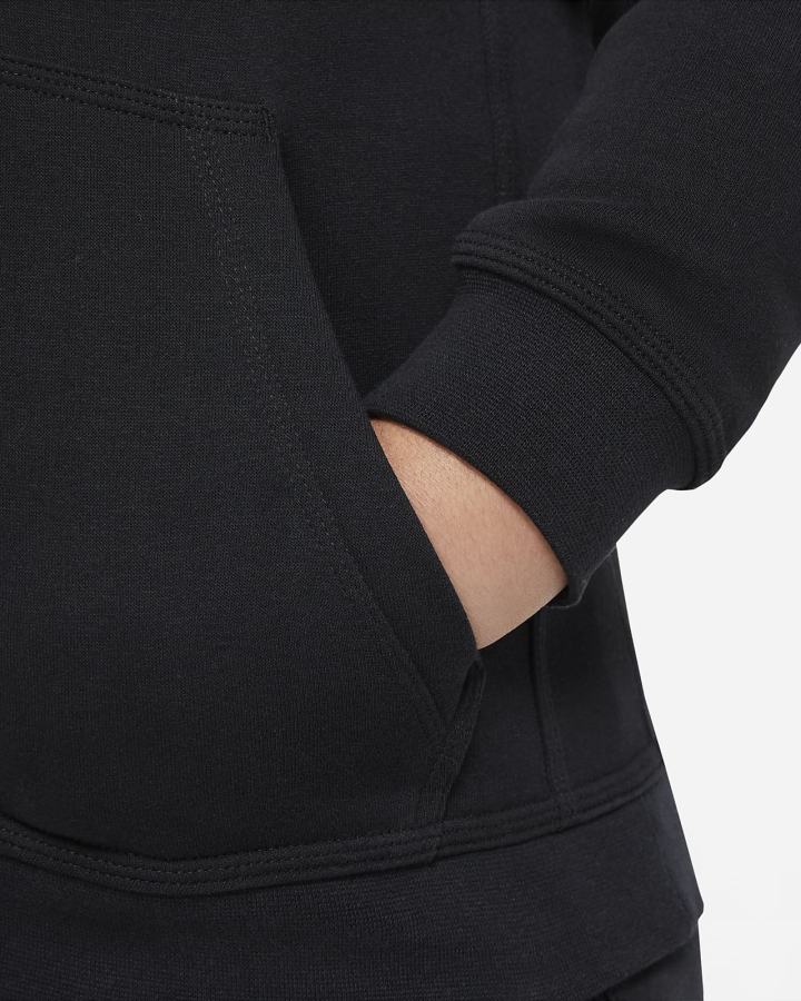 Sudadera Con Capucha Nike Sportswear Club Fleece Kids Niña Negras Gris Claro | LEMUN-1492
