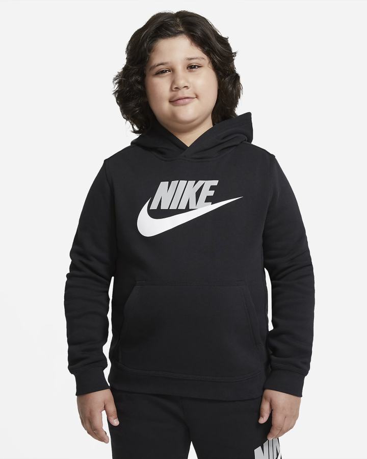 Sudadera Con Capucha Nike Sportswear Club Fleece Kids Niña Negras Gris Claro | LEMUN-1492