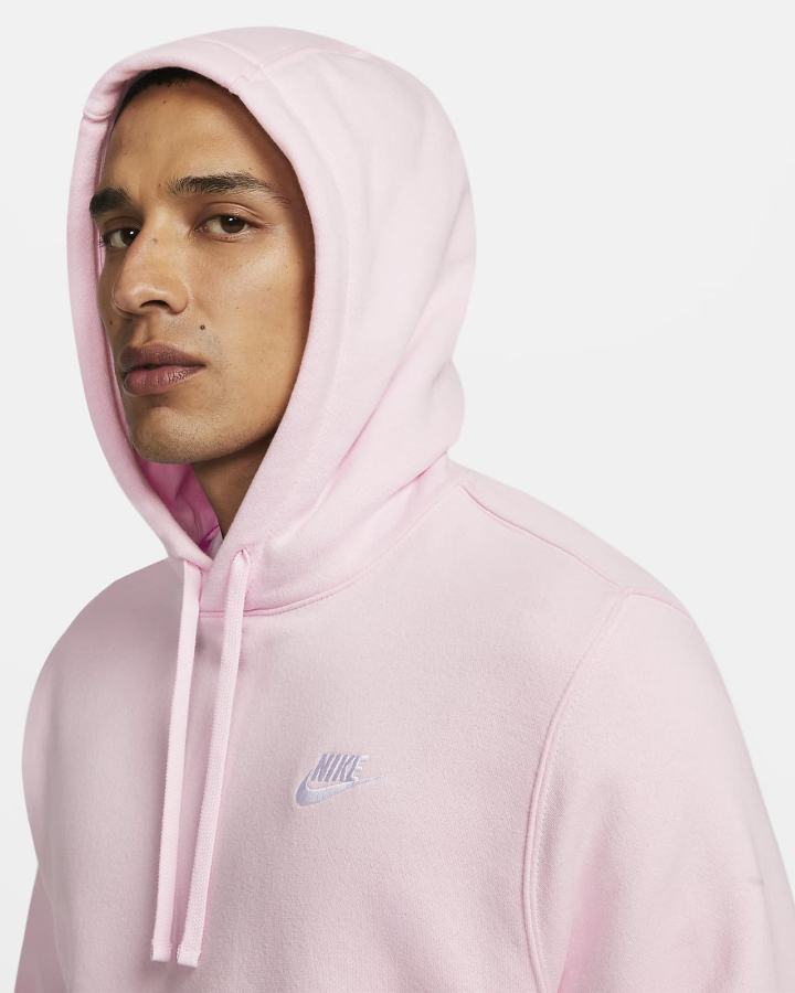 Sudadera Con Capucha Nike Sportswear Club Fleece Mujer Rosas Blancas | LWDZV-9056