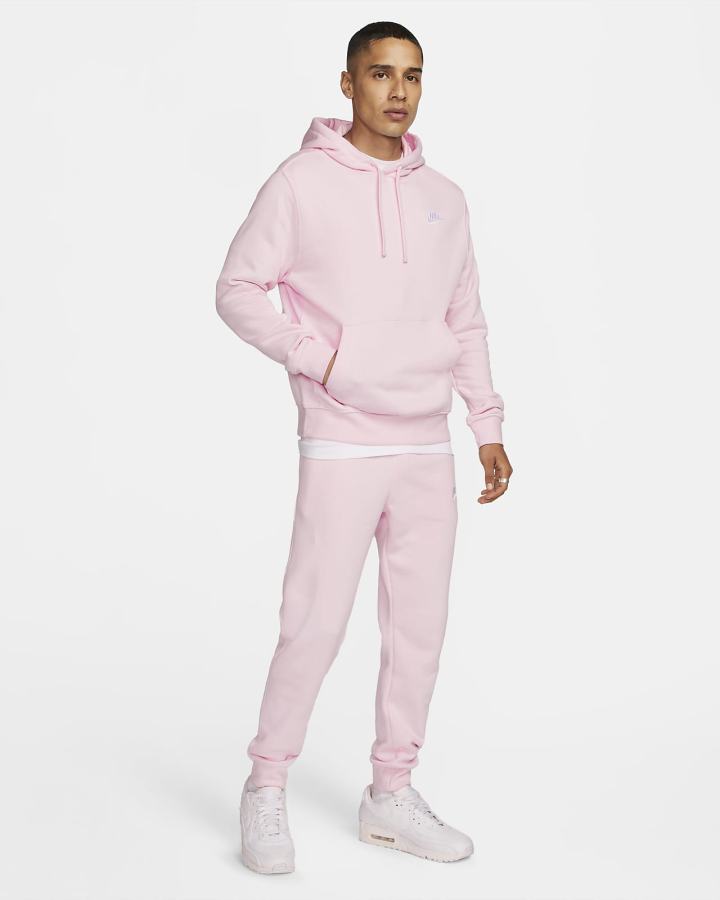 Sudadera Con Capucha Nike Sportswear Club Fleece Mujer Rosas Blancas | LWDZV-9056