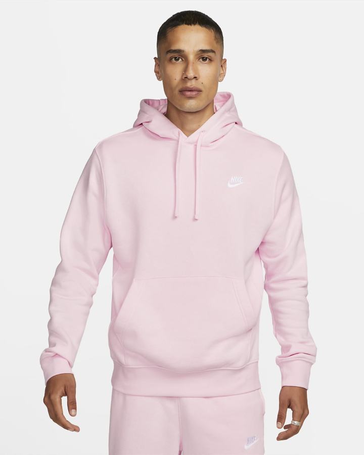 Sudadera Con Capucha Nike Sportswear Club Fleece Mujer Rosas Blancas | LWDZV-9056