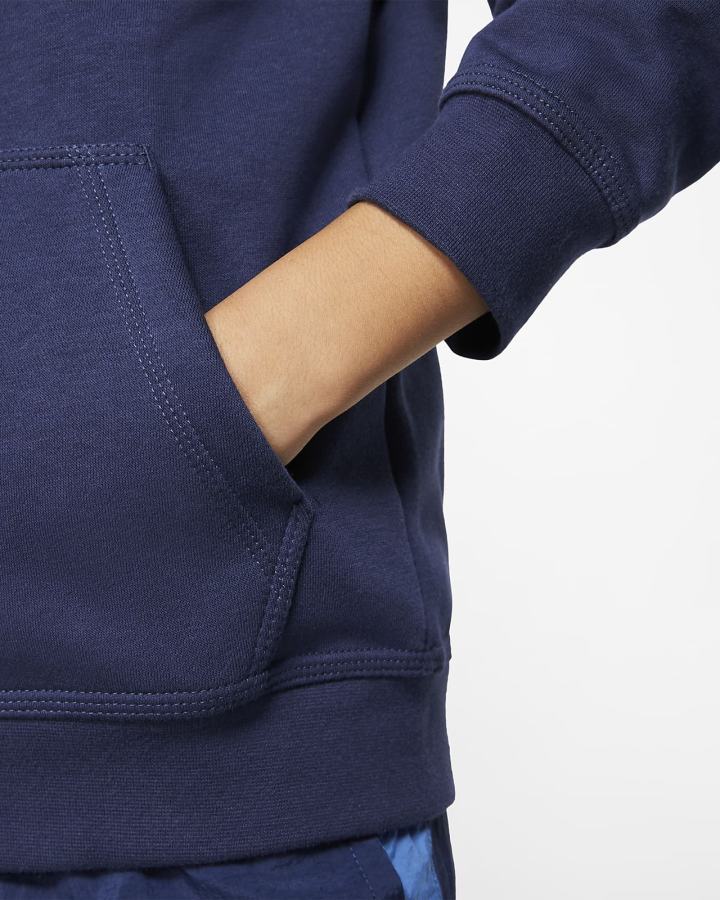 Sudadera Con Capucha Nike Sportswear Club Kids Full-Zip Niño Azul Marino Blancas | LXHOF-7284