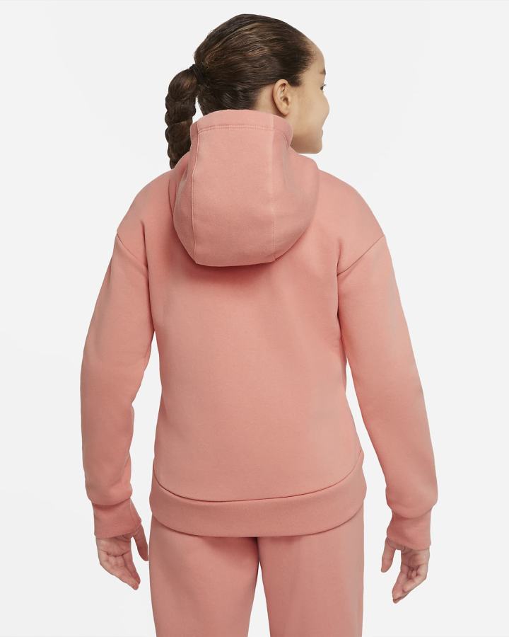 Sudadera Con Capucha Nike Sportswear Club Fleece Kids Full-Zip Niña Blancas | NWXDC-5328