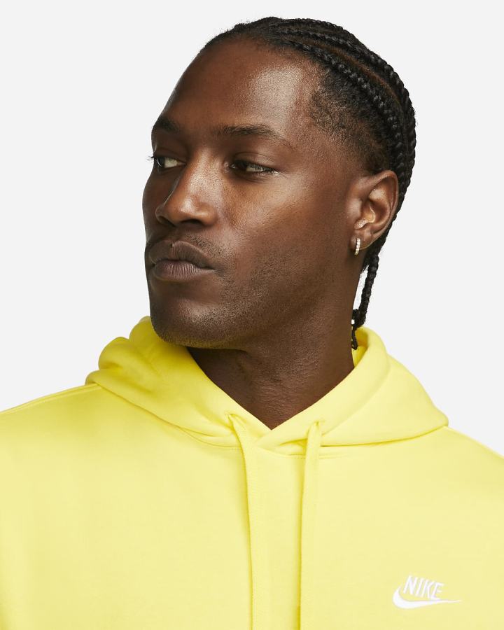 Sudadera Con Capucha Nike Sportswear Club Fleece Hombre Amarillo Blancas | OGTBS-5618