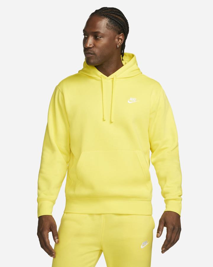 Sudadera Con Capucha Nike Sportswear Club Fleece Hombre Amarillo Blancas | OGTBS-5618
