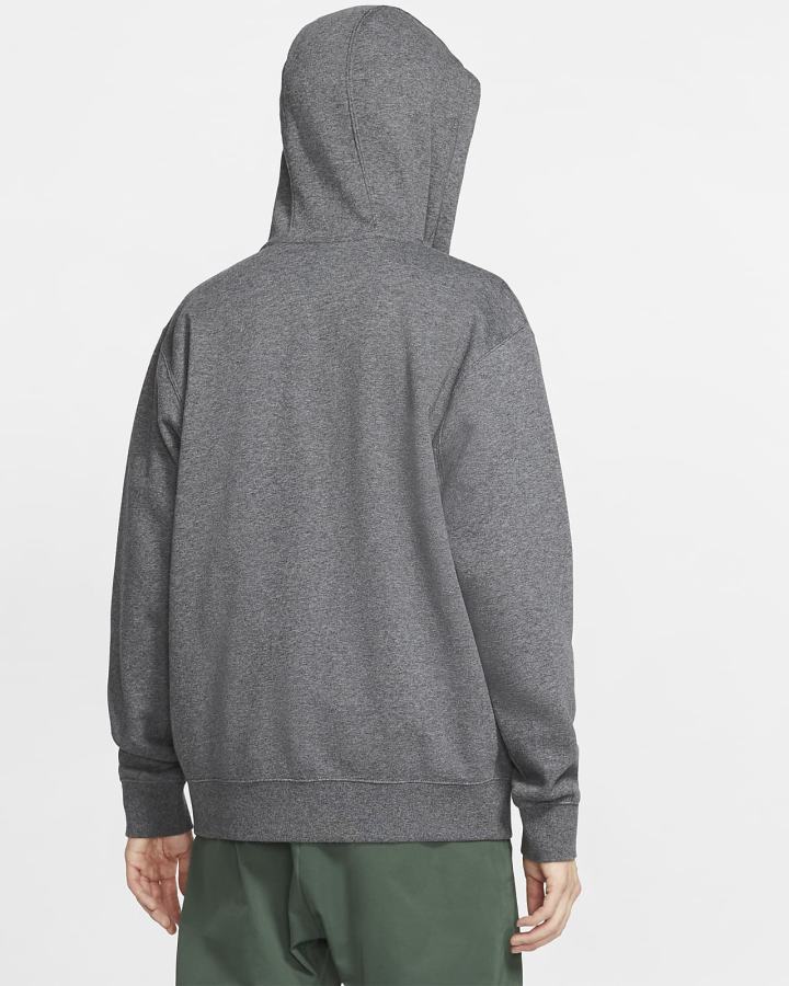 Sudadera Con Capucha Nike Sportswear Club Fleece Full-Zip Hombre Gris Blancas | OJWRS-6049