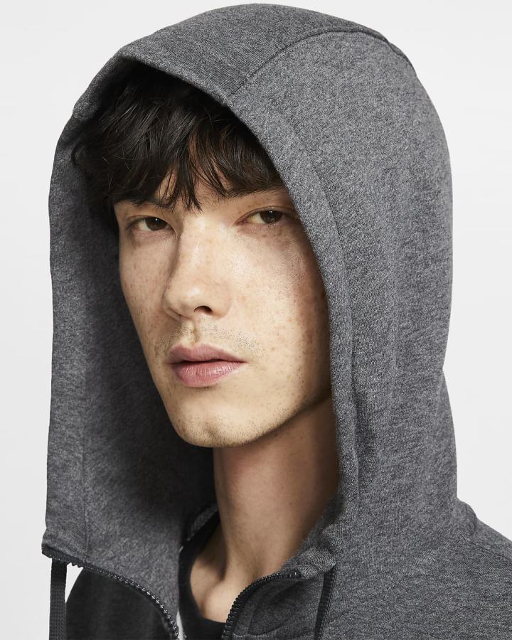 Sudadera Con Capucha Nike Sportswear Club Fleece Full-Zip Hombre Gris Blancas | OJWRS-6049