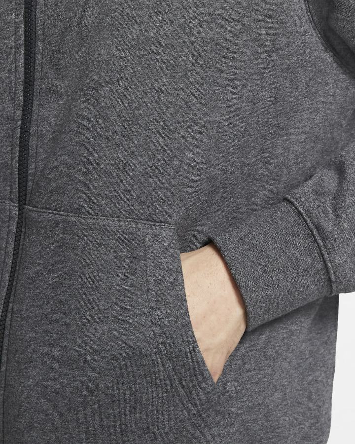 Sudadera Con Capucha Nike Sportswear Club Fleece Full-Zip Hombre Gris Blancas | OJWRS-6049
