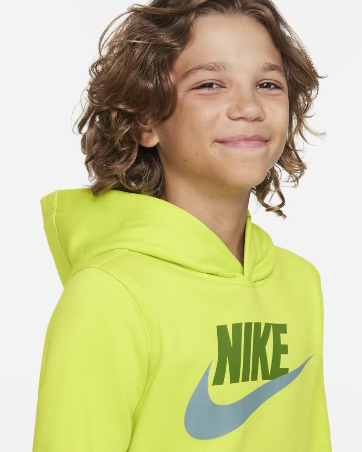 Sudadera Con Capucha Nike Sportswear Club Fleece Kids Niña Verde | OKLAX-6798