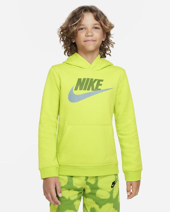 Sudadera Con Capucha Nike Sportswear Club Fleece Kids Niña Verde | OKLAX-6798