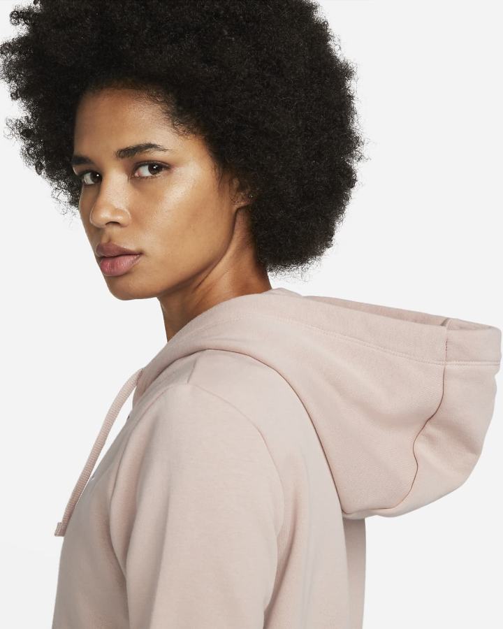 Sudadera Con Capucha Nike Sportswear Club Fleece Full-Zip Mujer Rosas Blancas | OSDZQ-9132