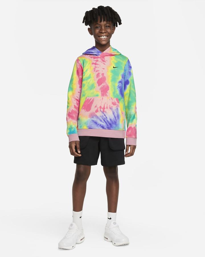 Sudadera Con Capucha Nike Sportswear Club Kids Tie-Dye Niño Multicolor | OVJWL-4571