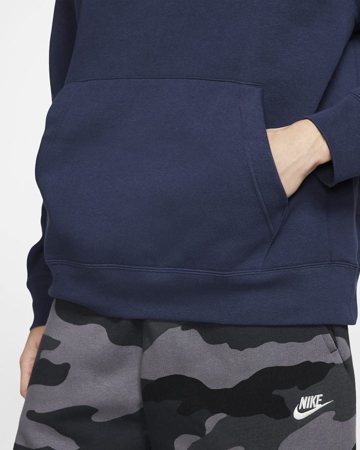 Sudadera Con Capucha Nike Sportswear Club Fleece Mujer Azul Marino Blancas | PNBIG-9147