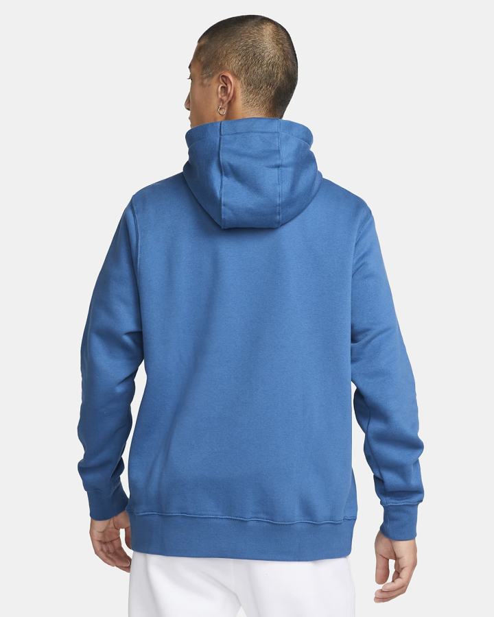 Sudadera Con Capucha Nike Sportswear Club Fleece Full-Zip Hombre Azules Oscuro Blancas | PSBVN-8940