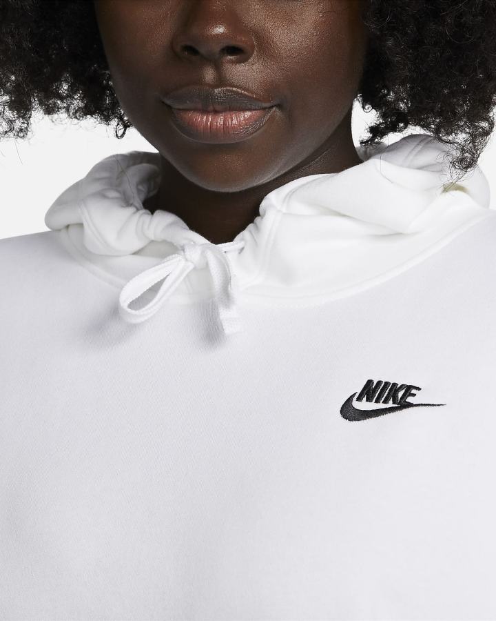 Sudadera Con Capucha Nike Sportswear Club Fleece Mujer Blancas Negras | PTQBU-0179