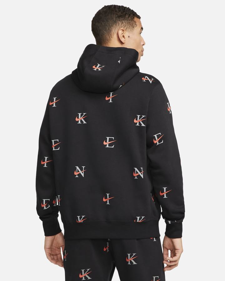 Sudadera Con Capucha Nike Sportswear Club Hombre Negras Naranjas | PWFEL-0612