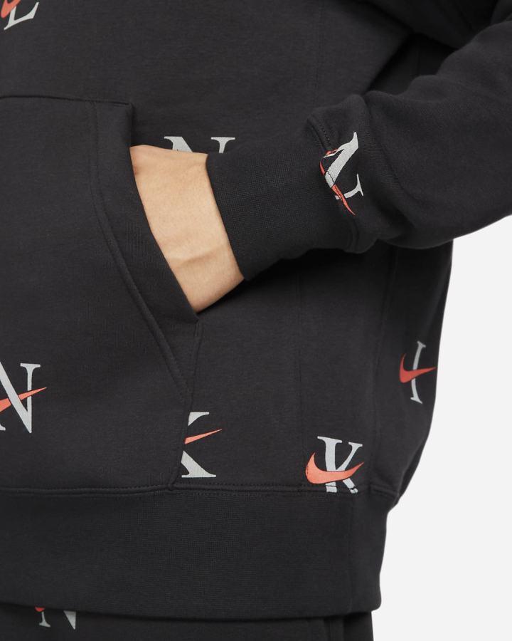 Sudadera Con Capucha Nike Sportswear Club Hombre Negras Naranjas | PWFEL-0612