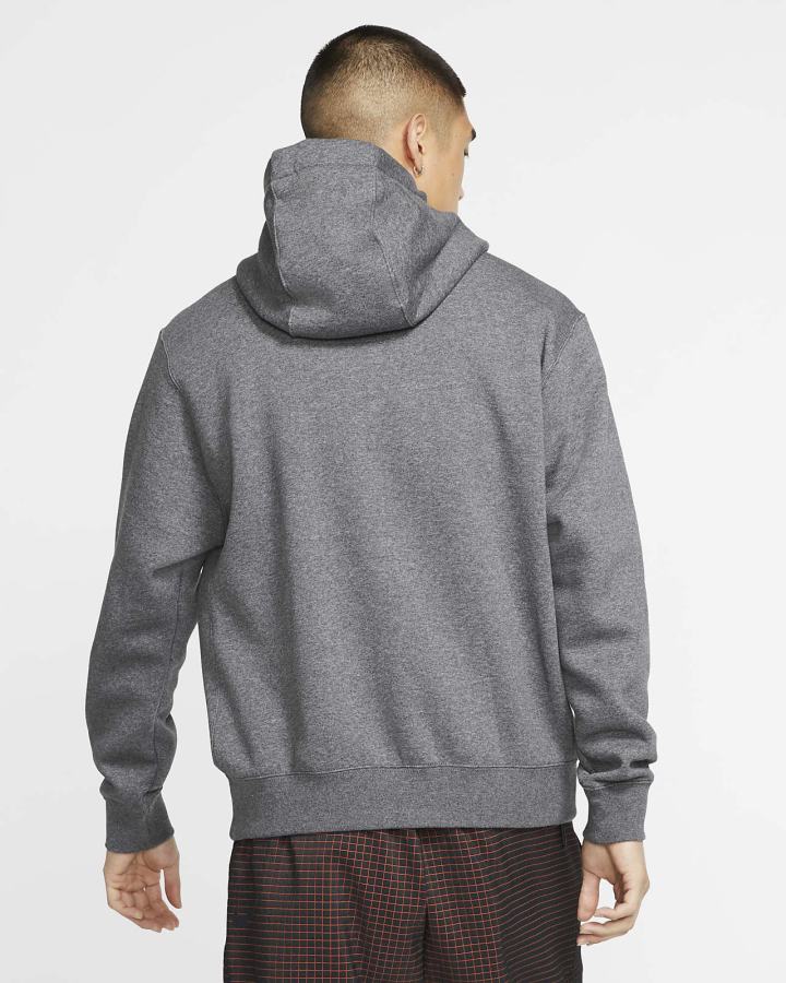Sudadera Con Capucha Nike Sportswear Club Fleece Mujer Gris Gris Oscuro Blancas | QCRZU-0921