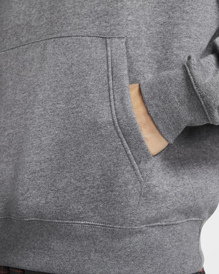 Sudadera Con Capucha Nike Sportswear Club Fleece Mujer Gris Gris Oscuro Blancas | QCRZU-0921