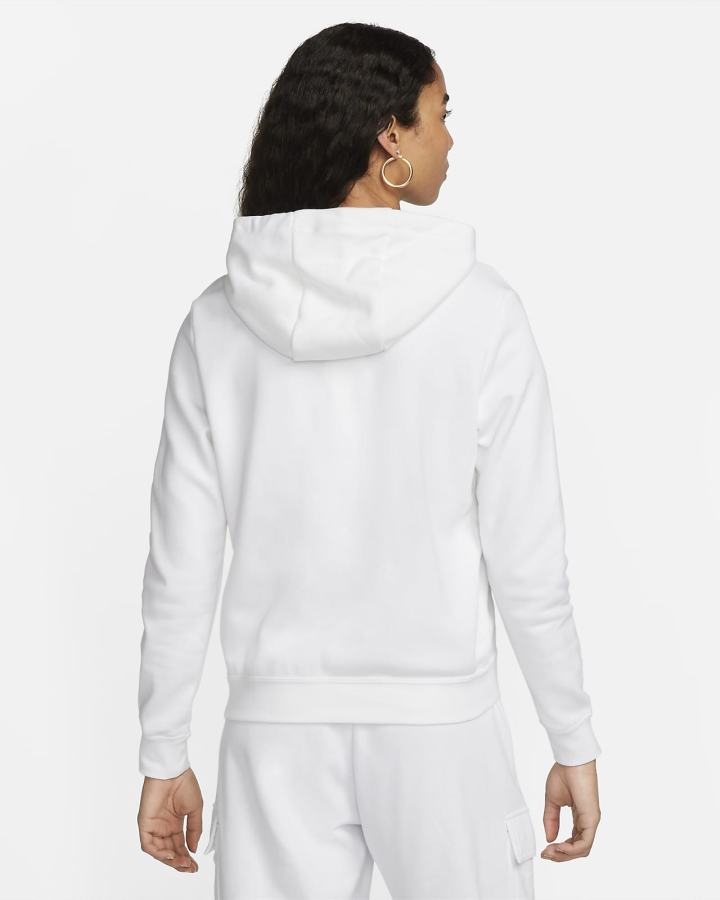 Sudadera Con Capucha Nike Sportswear Club Fleece Mujer Blancas Negras | QKFVO-6341