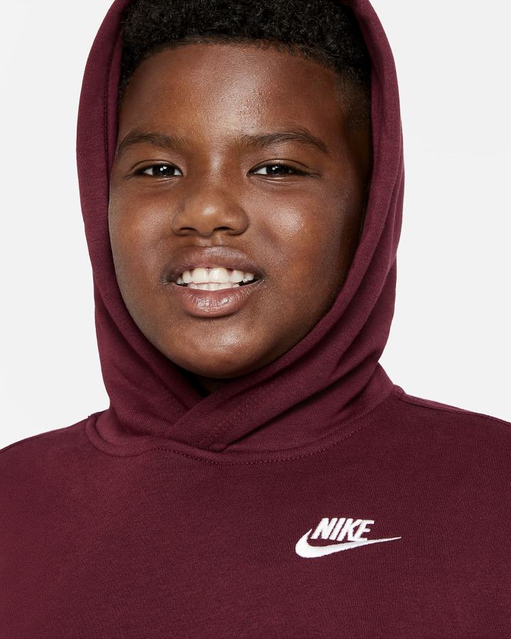 Sudadera Con Capucha Nike Sportswear Club Kids Niño Blancas | QNTCV-9582