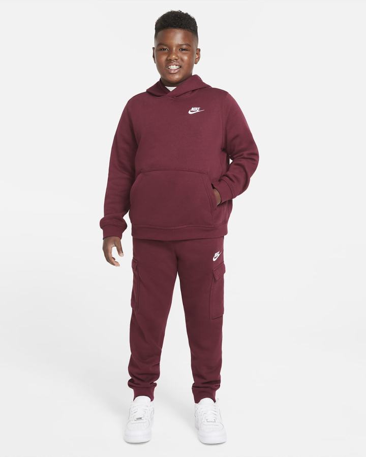 Sudadera Con Capucha Nike Sportswear Club Kids Niño Blancas | QNTCV-9582
